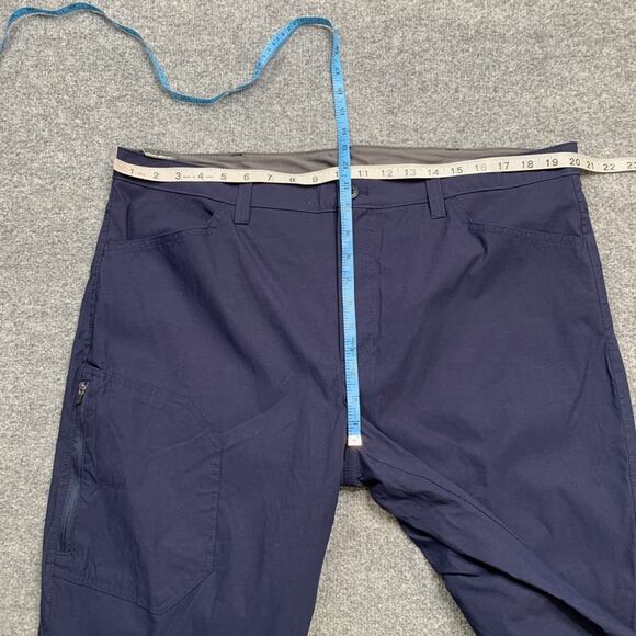 Eddie Bauer Pants Mens 40 Dark Blue Nylon Blend Fleece Lined Tech Cold Weather - Picture 4 of 13